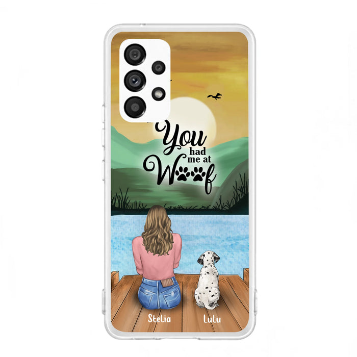 Personalized Dog Mom Phone Case - Gifts For Dog Lover With Up to 4 Dogs - You Had Me At Woof - The New Version for iPhone 16 Series