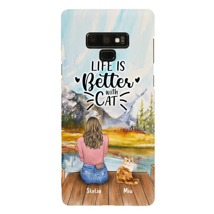 Custom Personalized Cat Mom Phone Case - Gifts For Cat Lovers With Upto 4 Cats - You Had Me At Meow - Case For iPhone(Update Iphone 14), Samsung And Xiaomi