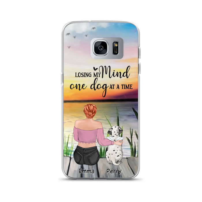 Custom Personalized Pet Mom/Dad Phone Case For iPhone/ Samsung - Gift Idea For Pet Owner With Up To 5 Cats/ Dogs - Losing My Mind One Dog At A Time