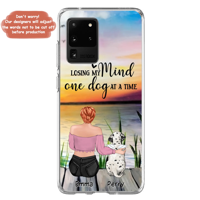 Custom Personalized Pet Mom/Dad Phone Case For iPhone/ Samsung - Gift Idea For Pet Owner With Up To 5 Cats/ Dogs - Losing My Mind One Dog At A Time