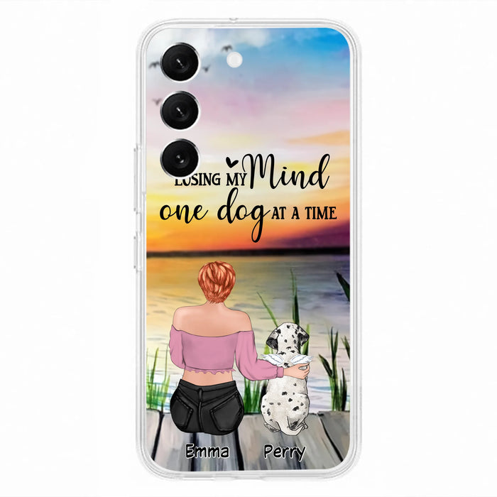 Custom Personalized Pet Mom/Dad Phone Case For iPhone/ Samsung - Gift Idea For Pet Owner With Up To 5 Cats/ Dogs - Losing My Mind One Dog At A Time