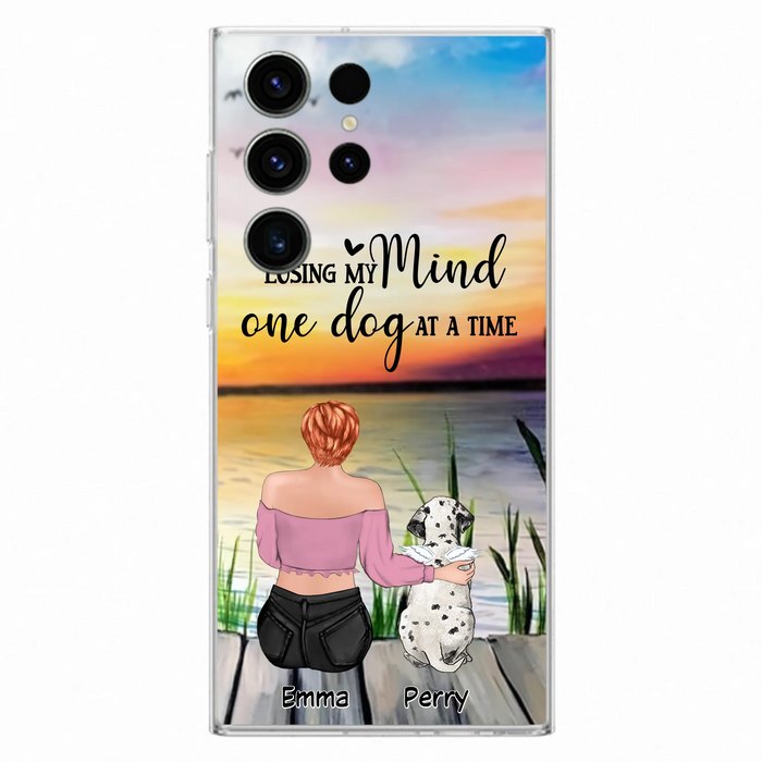 Custom Personalized Pet Mom/Dad Phone Case For iPhone/ Samsung - Gift Idea For Pet Owner With Up To 5 Cats/ Dogs - Losing My Mind One Dog At A Time