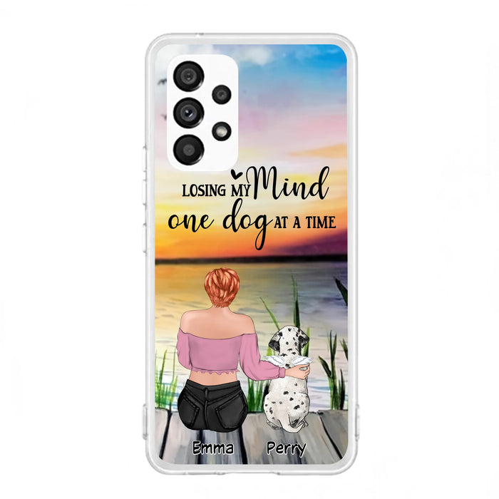 Custom Personalized Pet Mom/Dad Phone Case For iPhone/ Samsung - Gift Idea For Pet Owner With Up To 5 Cats/ Dogs - Losing My Mind One Dog At A Time