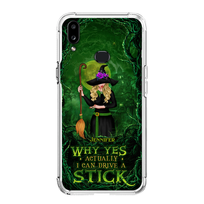 Custom Personalized Witch Phone Case for iPhone/ Samsung - Halloween Gift Idea - Why Yes Actually I Can Drive A Stick
