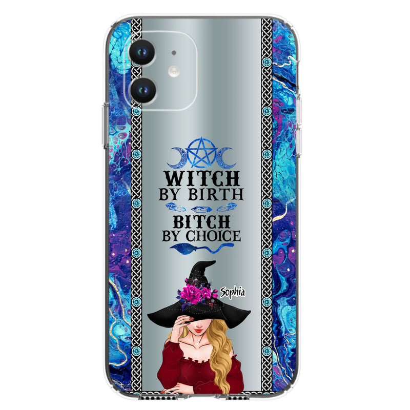 Custom Personalized Witch Phone Case for iPhone and Samsung - Gift Idea For Halloween - Witch By Birth, Bitch By Choice