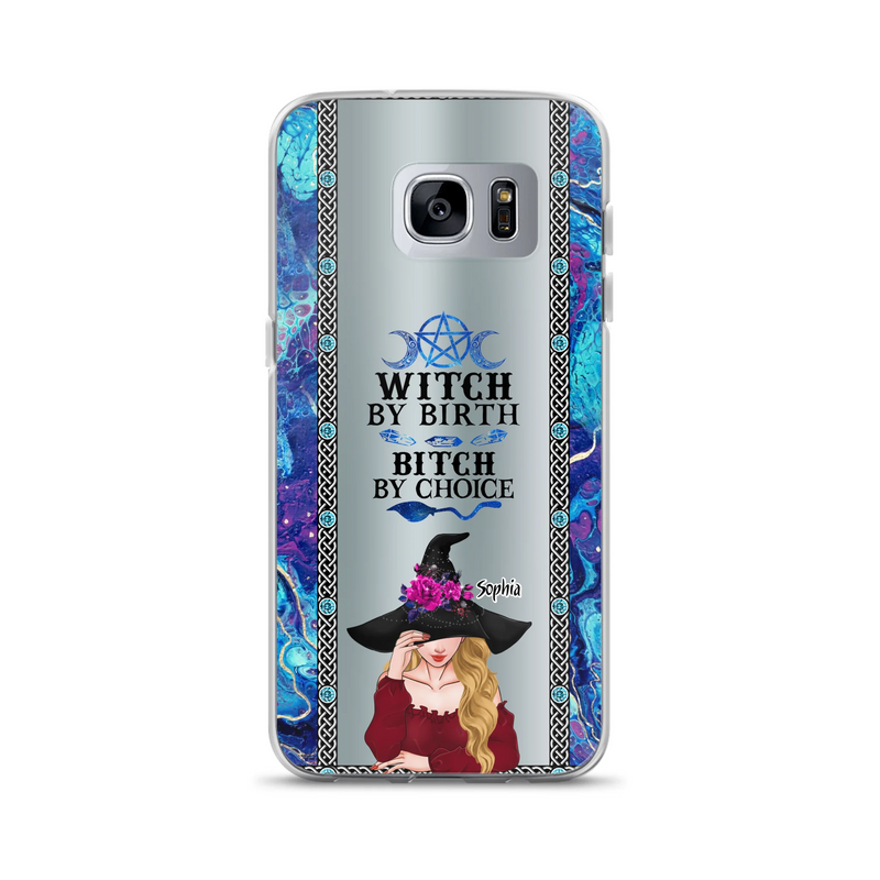 Custom Personalized Witch Phone Case for iPhone and Samsung - Gift Idea For Halloween - Witch By Birth, Bitch By Choice