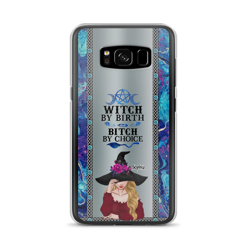 Custom Personalized Witch Phone Case for iPhone and Samsung - Gift Idea For Halloween - Witch By Birth, Bitch By Choice