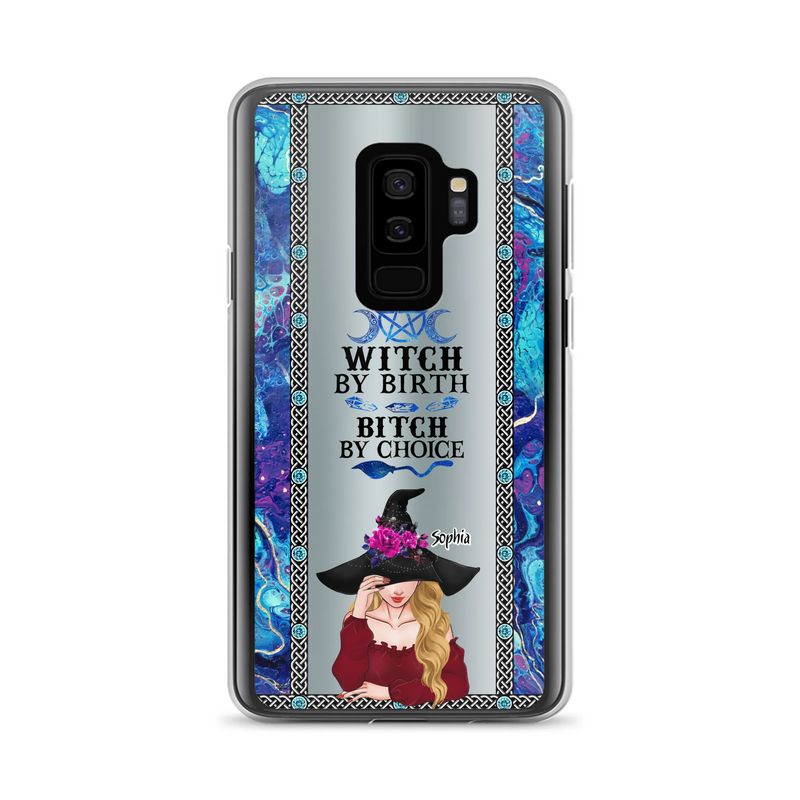 Custom Personalized Witch Phone Case for iPhone and Samsung - Gift Idea For Halloween - Witch By Birth, Bitch By Choice