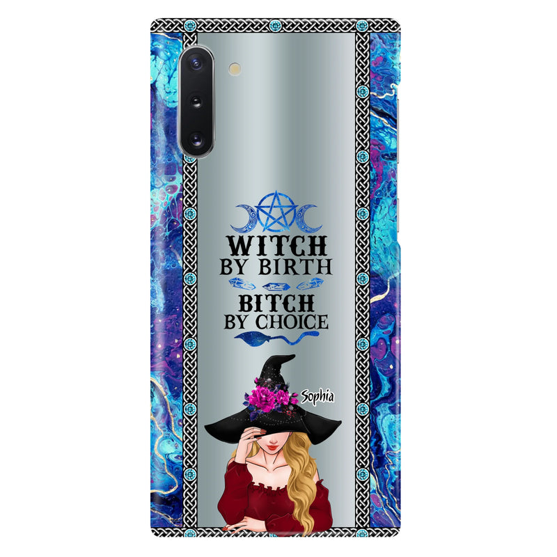 Custom Personalized Witch Phone Case for iPhone and Samsung - Gift Idea For Halloween - Witch By Birth, Bitch By Choice