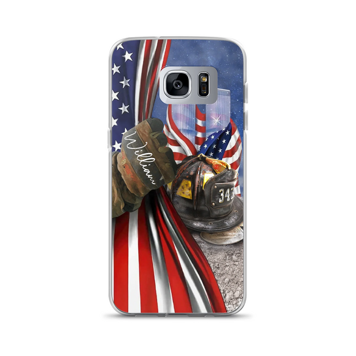 Personalized Fire Fighter Phone Case - Gift Idea For 4th Of July Day - Cases For iPhone And Samsung