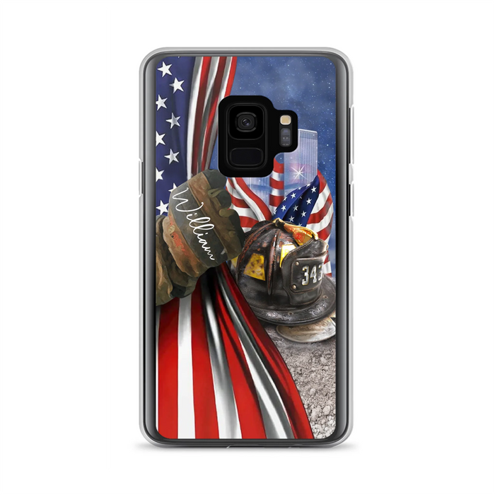 Personalized Fire Fighter Phone Case - Gift Idea For 4th Of July Day - Cases For iPhone And Samsung