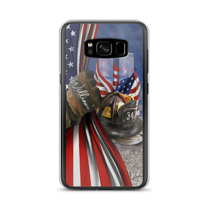 Personalized Fire Fighter Phone Case - Gift Idea For 4th Of July Day - Cases For iPhone And Samsung