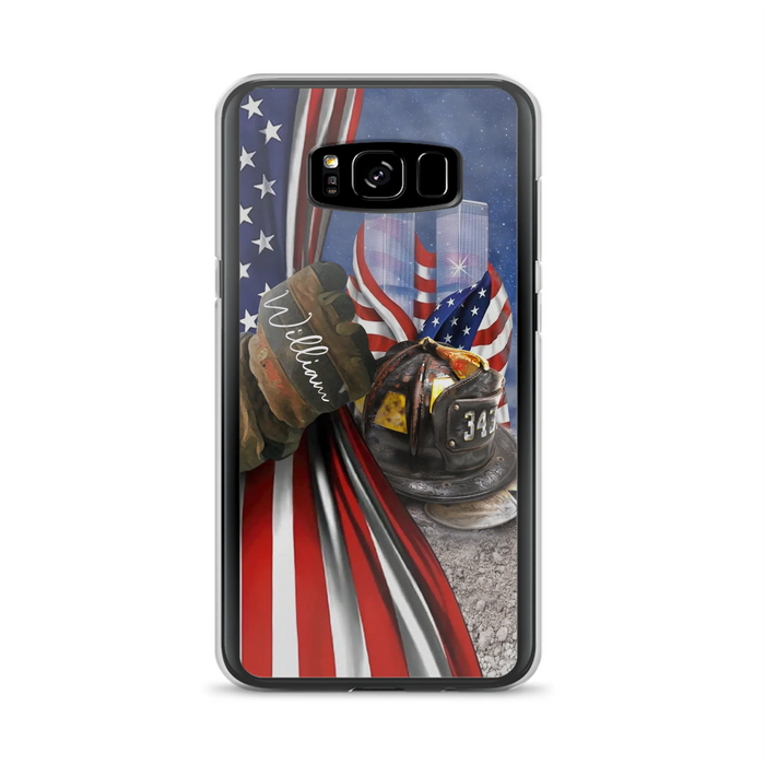 Personalized Fire Fighter Phone Case - Gift Idea For 4th Of July Day - Cases For iPhone And Samsung