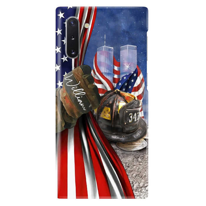 Personalized Fire Fighter Phone Case - Gift Idea For 4th Of July Day - Cases For iPhone And Samsung