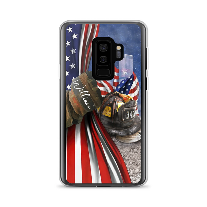 Personalized Fire Fighter Phone Case - Gift Idea For 4th Of July Day - Cases For iPhone And Samsung