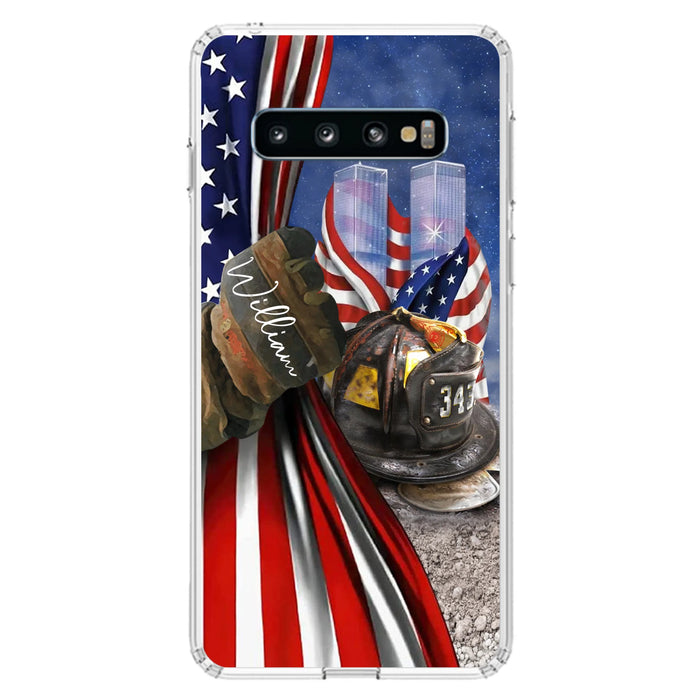 Personalized Fire Fighter Phone Case - Gift Idea For 4th Of July Day - Cases For iPhone And Samsung