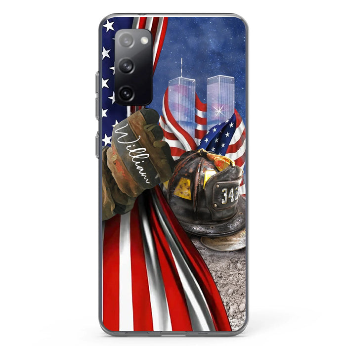Personalized Fire Fighter Phone Case - Gift Idea For 4th Of July Day - Cases For iPhone And Samsung