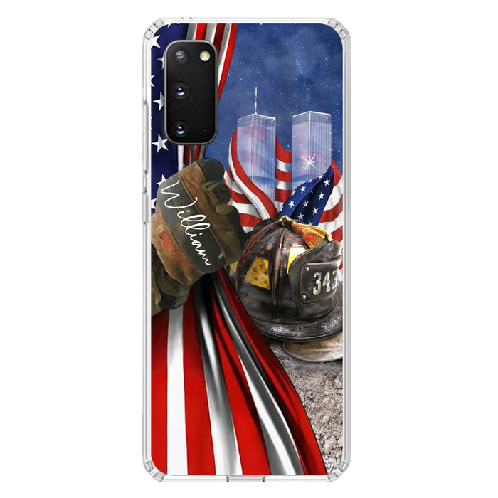 Personalized Fire Fighter Phone Case - Gift Idea For 4th Of July Day - Cases For iPhone And Samsung