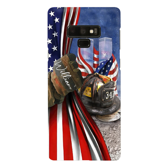 Personalized Fire Fighter Phone Case - Gift Idea For 4th Of July Day - Cases For iPhone And Samsung