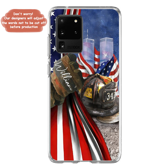 Personalized Fire Fighter Phone Case - Gift Idea For 4th Of July Day - Cases For iPhone And Samsung