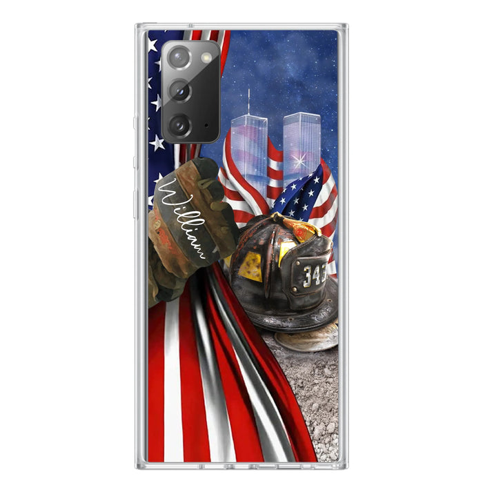 Personalized Fire Fighter Phone Case - Gift Idea For 4th Of July Day - Cases For iPhone And Samsung