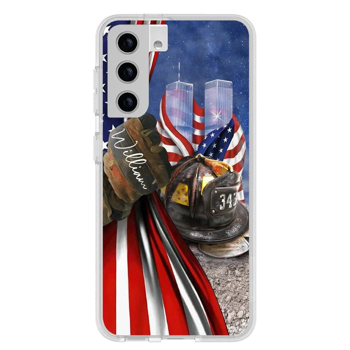 Personalized Fire Fighter Phone Case - Gift Idea For 4th Of July Day - Cases For iPhone And Samsung