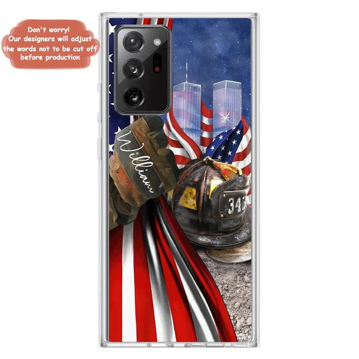 Personalized Fire Fighter Phone Case - Gift Idea For 4th Of July Day - Cases For iPhone And Samsung