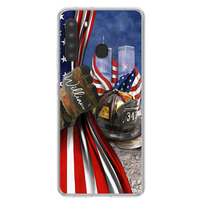 Personalized Fire Fighter Phone Case - Gift Idea For 4th Of July Day - Cases For iPhone And Samsung