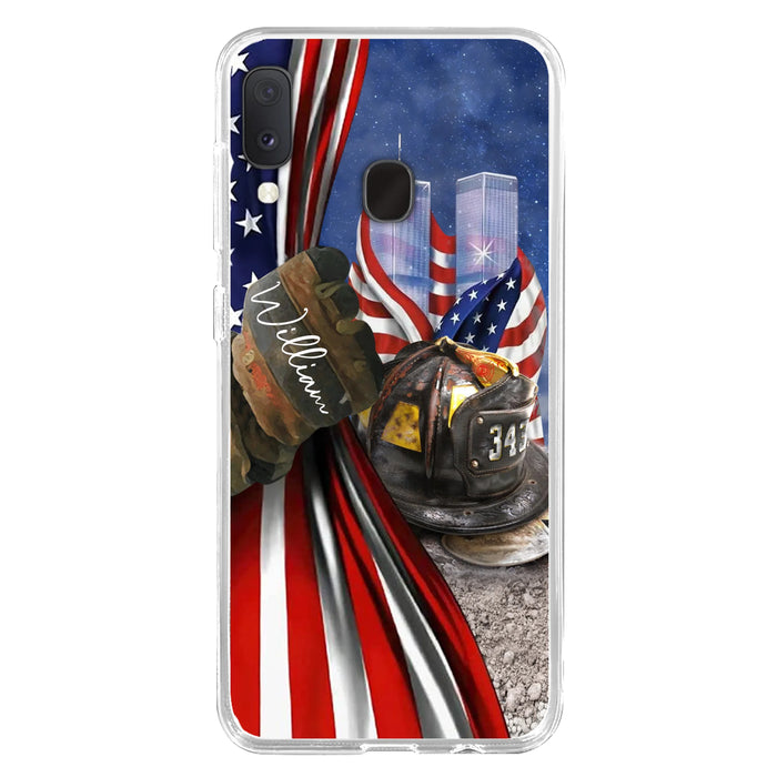 Personalized Fire Fighter Phone Case - Gift Idea For 4th Of July Day - Cases For iPhone And Samsung