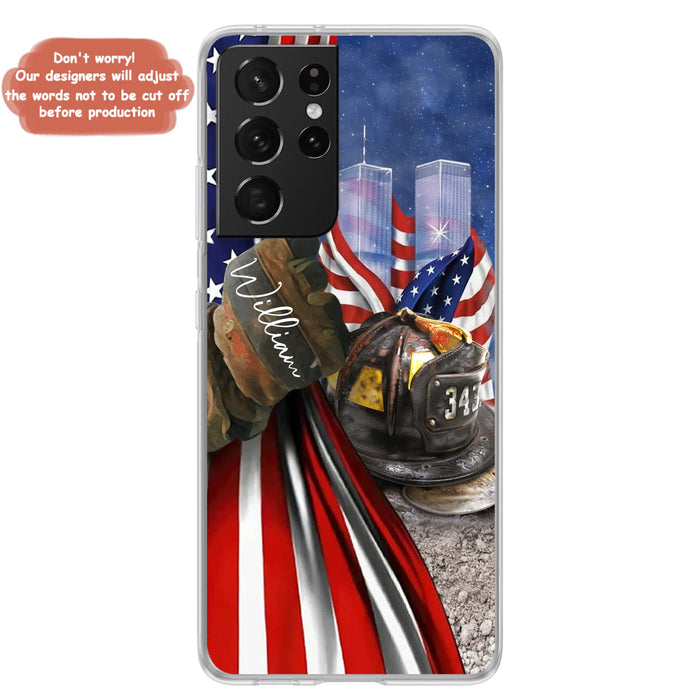 Personalized Fire Fighter Phone Case - Gift Idea For 4th Of July Day - Cases For iPhone And Samsung