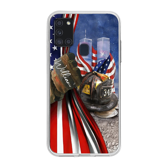 Personalized Fire Fighter Phone Case - Gift Idea For 4th Of July Day - Cases For iPhone And Samsung