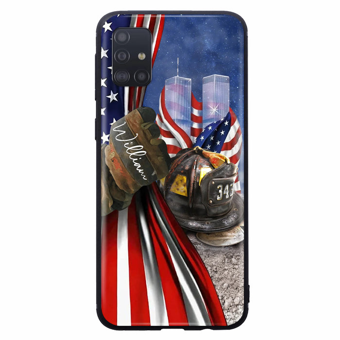 Personalized Fire Fighter Phone Case - Gift Idea For 4th Of July Day - Cases For iPhone And Samsung
