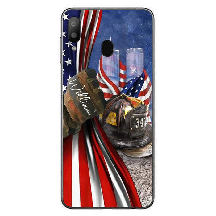 Personalized Fire Fighter Phone Case - Gift Idea For 4th Of July Day - Cases For iPhone And Samsung