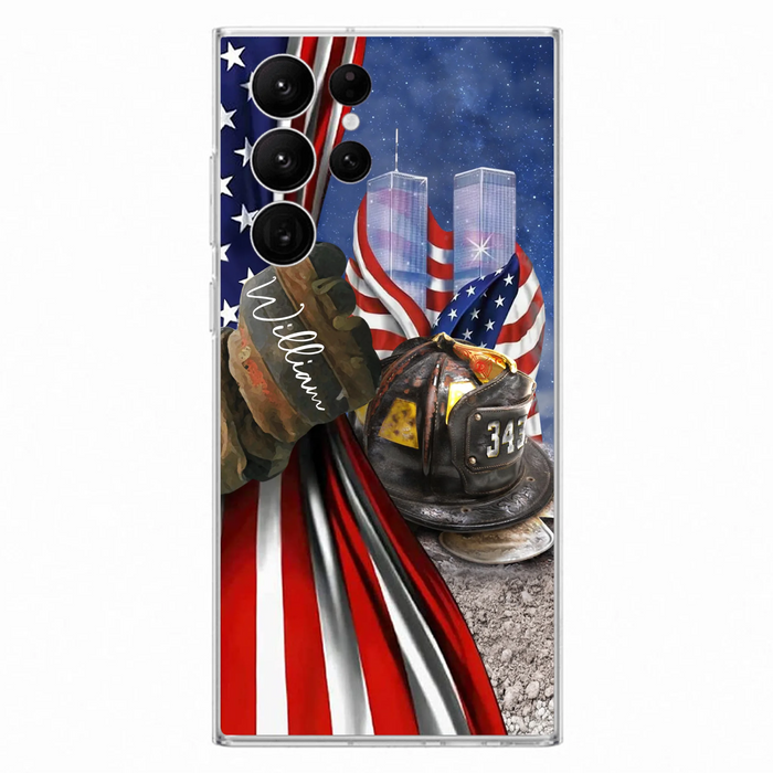 Personalized Fire Fighter Phone Case - Gift Idea For 4th Of July Day - Cases For iPhone And Samsung