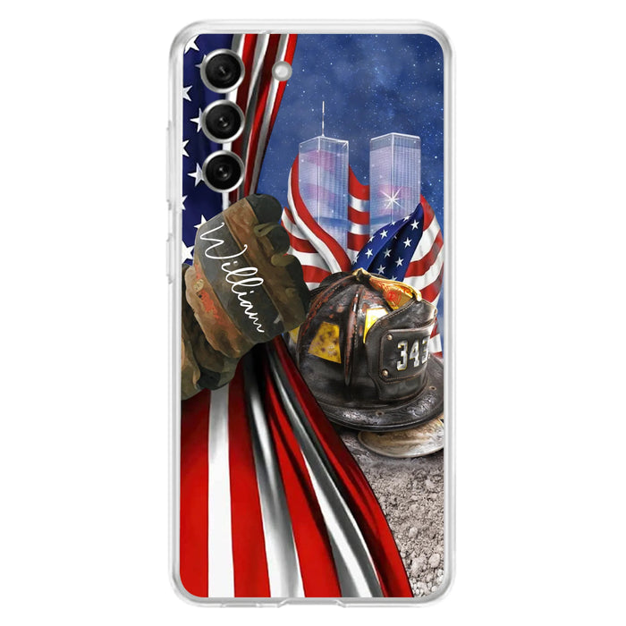 Personalized Fire Fighter Phone Case - Gift Idea For 4th Of July Day - Cases For iPhone And Samsung