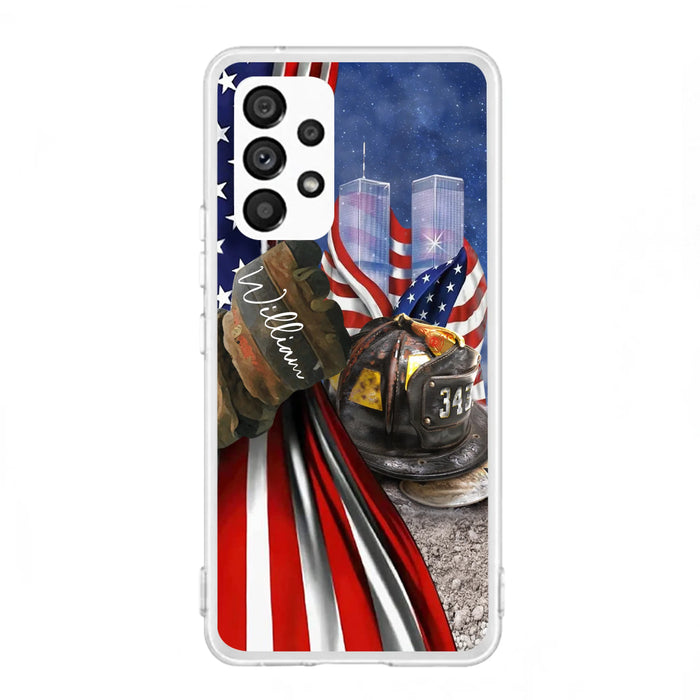 Personalized Fire Fighter Phone Case - Gift Idea For 4th Of July Day - Cases For iPhone And Samsung