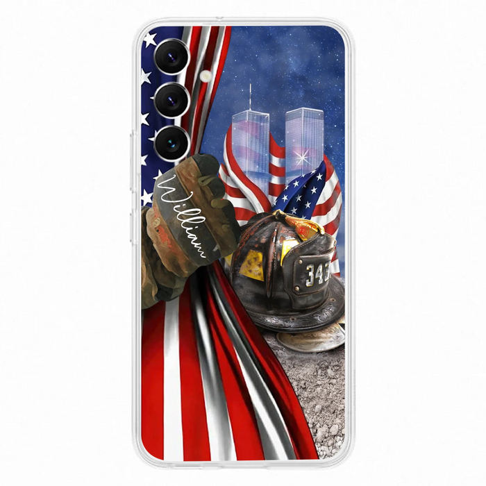 Personalized Fire Fighter Phone Case - Gift Idea For 4th Of July Day - Cases For iPhone And Samsung