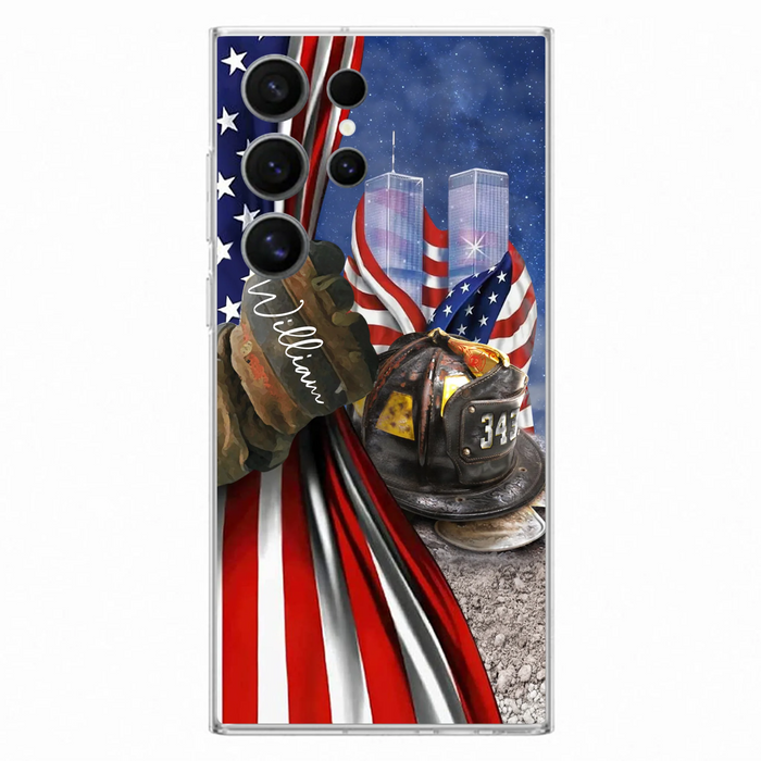 Personalized Fire Fighter Phone Case - Gift Idea For 4th Of July Day - Cases For iPhone And Samsung