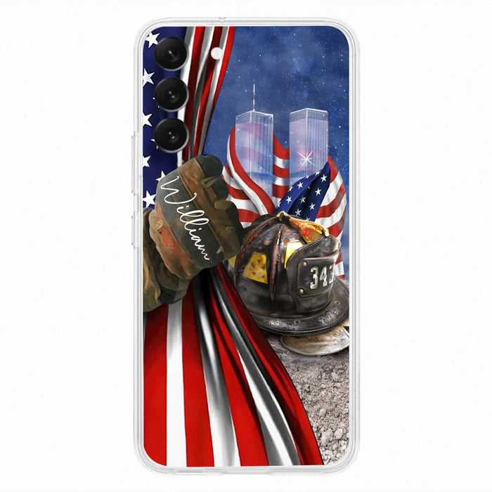 Personalized Fire Fighter Phone Case - Gift Idea For 4th Of July Day - Cases For iPhone And Samsung