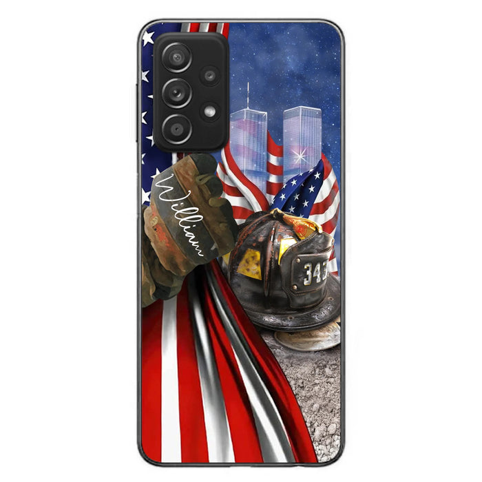 Personalized Fire Fighter Phone Case - Gift Idea For 4th Of July Day - Cases For iPhone And Samsung