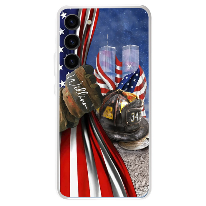 Personalized Fire Fighter Phone Case - Gift Idea For 4th Of July Day - Cases For iPhone And Samsung