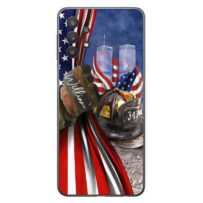Personalized Fire Fighter Phone Case - Gift Idea For 4th Of July Day - Cases For iPhone And Samsung
