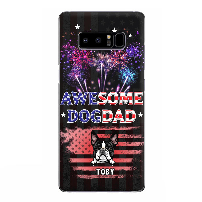 Custom Personalized Dog Dad Phone Case - Gift Idea For Father's Day/Dog Lovers - Up To 6 Dogs - Awesome Dog Dad - Cases For Iphone And Samsung