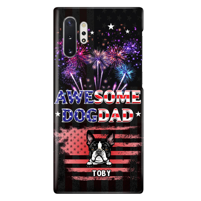 Custom Personalized Dog Dad Phone Case - Gift Idea For Father's Day/Dog Lovers - Up To 6 Dogs - Awesome Dog Dad - Cases For Iphone And Samsung