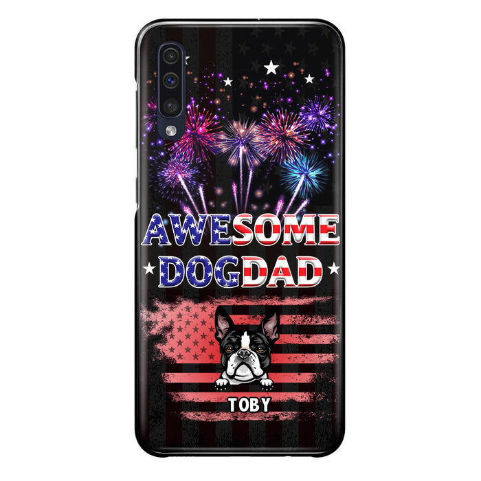 Custom Personalized Dog Dad Phone Case - Gift Idea For Father's Day/Dog Lovers - Up To 6 Dogs - Awesome Dog Dad - Cases For Iphone And Samsung