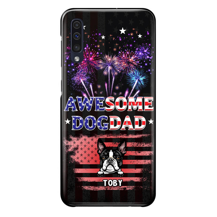 Custom Personalized Dog Dad Phone Case - Gift Idea For Father's Day/Dog Lovers - Up To 6 Dogs - Awesome Dog Dad - Cases For Iphone And Samsung