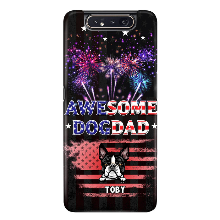 Custom Personalized Dog Dad Phone Case - Gift Idea For Father's Day/Dog Lovers - Up To 6 Dogs - Awesome Dog Dad - Cases For Iphone And Samsung