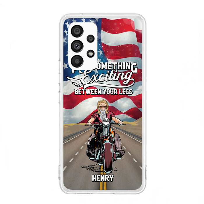 Custom Personalized Biker Phone Case - Gift Idea For Biker/Independence Day - Put Something Exciting Between Your Legs - Case For iPhone/Samsung