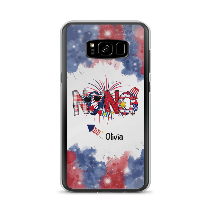 Custom Personalized Grandma Phone Case - 4th of July Mimi Phone Case With Child Names - Up To 10 Children - Gift Idea For Grandma - Cases For Iphone And Samsung