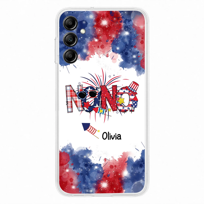 Custom Personalized Grandma Phone Case - 4th of July Mimi Phone Case With Child Names - Up To 10 Children - Gift Idea For Grandma - Cases For Iphone And Samsung